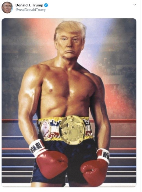Donald Trump med boxningshandskar